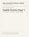 King's College Wimbledon-style English Practice Paper 1 cover