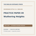 Sevenoaks-Style 11+ English Practice Paper 09: Wuthering Heights (PDF + Answers) — next step, extended reading passage