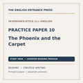 Sevenoaks-Style 11+ English Practice Paper 10: The Phoenix and the Carpet (PDF + Answers) — start here, shorter reading passage