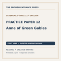 Sevenoaks-Style 11+ English Practice Paper 12: Anne of Green Gables (PDF + Answers) — start here, shorter reading passage