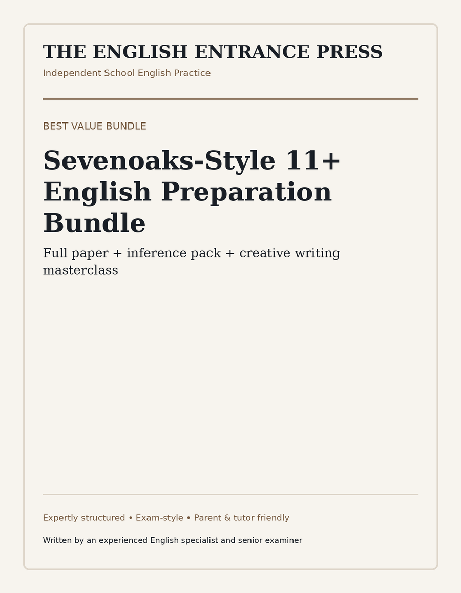 Sevenoaks-Style 11+ English Preparation Bundle