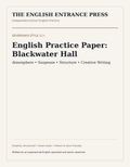 Sevenoaks-style 11+ Blackwater Hall English Practice Paper cover